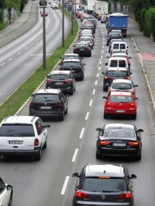 cars on a highway